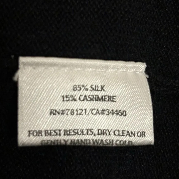 Eileen Fisher Women's Open Front Cap Sleeve Cardigan Sweater Black Size Small - Picture 10 of 11